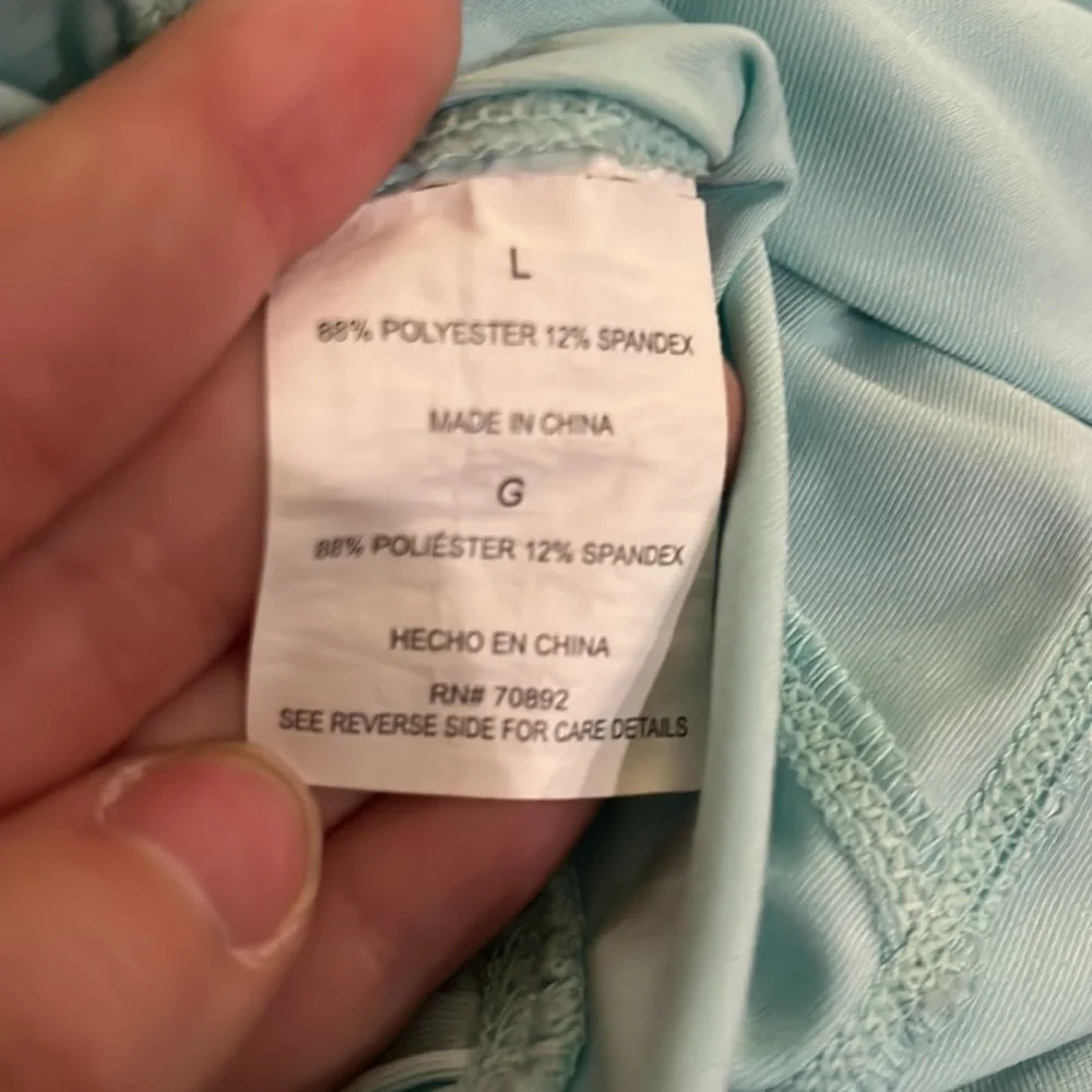 Aqua Hooded Quarter Zip Long Sleeve Top - Picture 11 of 12